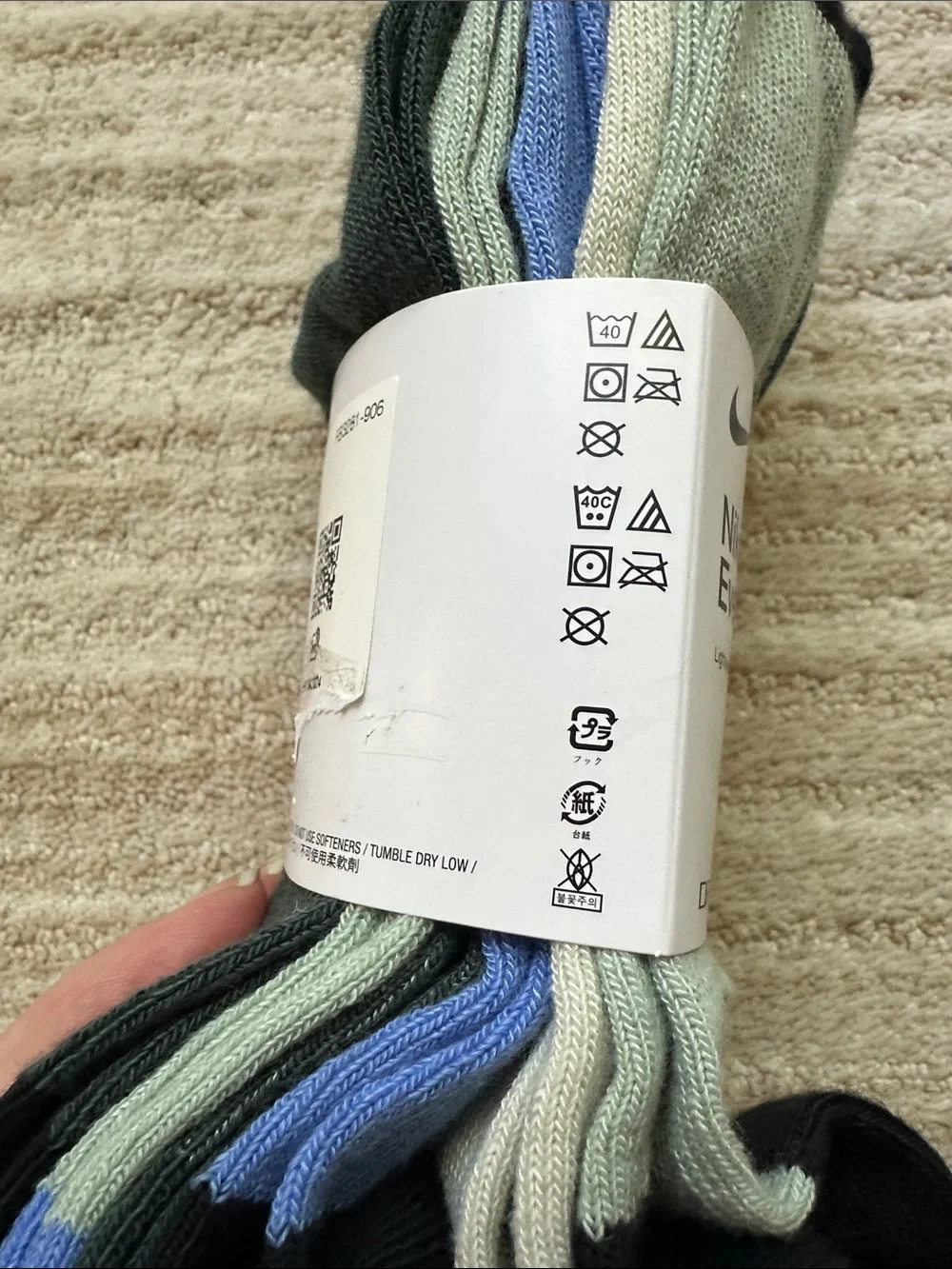 NWT 6 Pack of Nike Everyday Lightweight Training No-Show Socks Drifit Green Blu